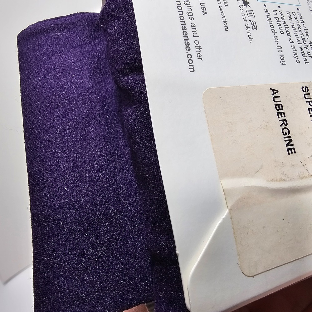 Lot of 2 Pairs No Nonsense Women's Tights Blue and‎ Purple Size XL - Picture 9 of 16